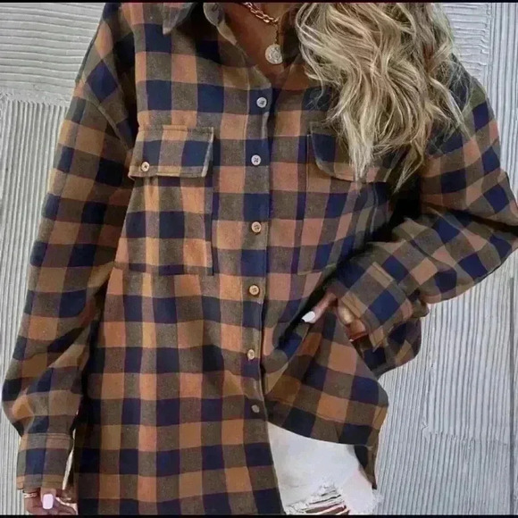 Plaid button up - Picture 1 of 7